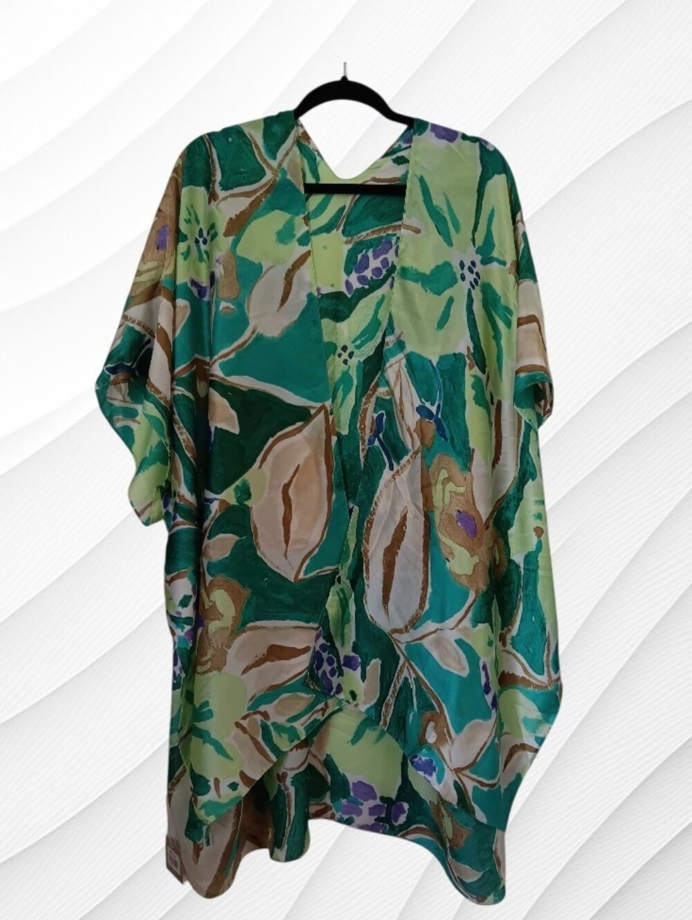 Hawaiian Holiday Green Kimono - Picture 6 of 13